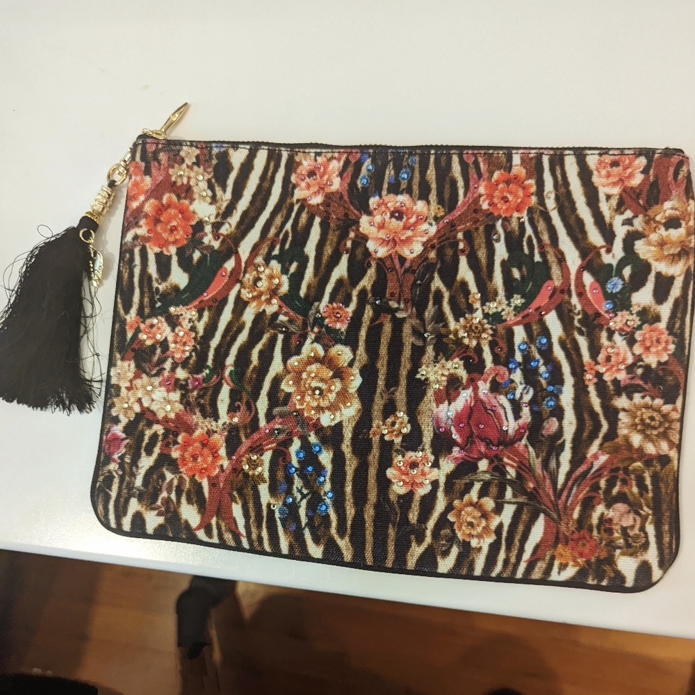 Brand New Camilla Australian Designer Canvas Clutch - New Style Fresh Off Runway